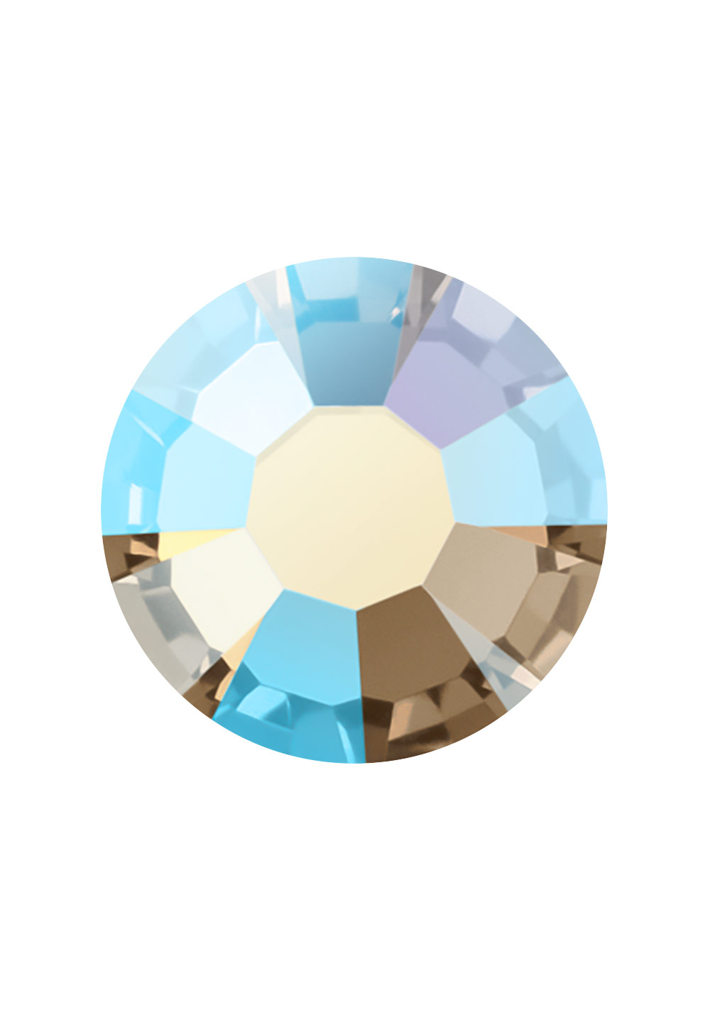 Preciosa FlatBack VIVA12 (438 11 612)-Light Smoked Topaz AB