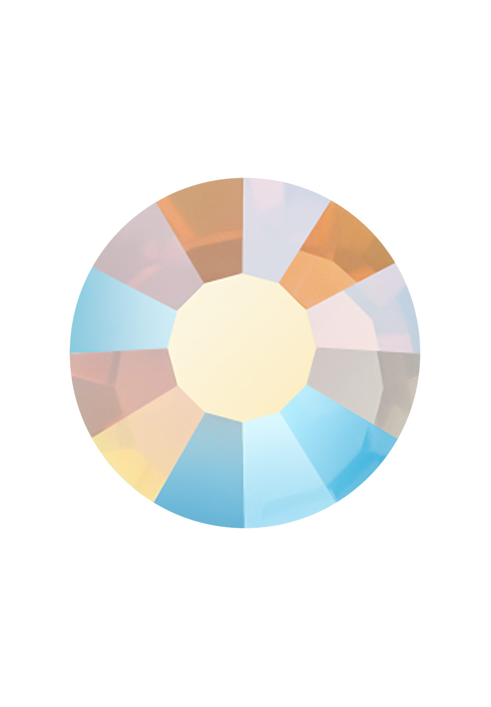 Preciosa FlatBack VIVA12 (438 11 612)-White Opal AB