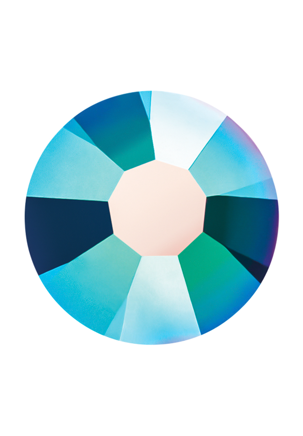 Preciosa Flat Back MC Chaton Rose MAXIMA (ART. 438 11 618)-Crystal Peacock Green