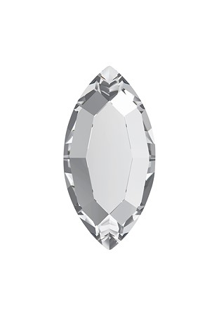 Preciosa FlatBack Navette (438 14 110)-Crystal