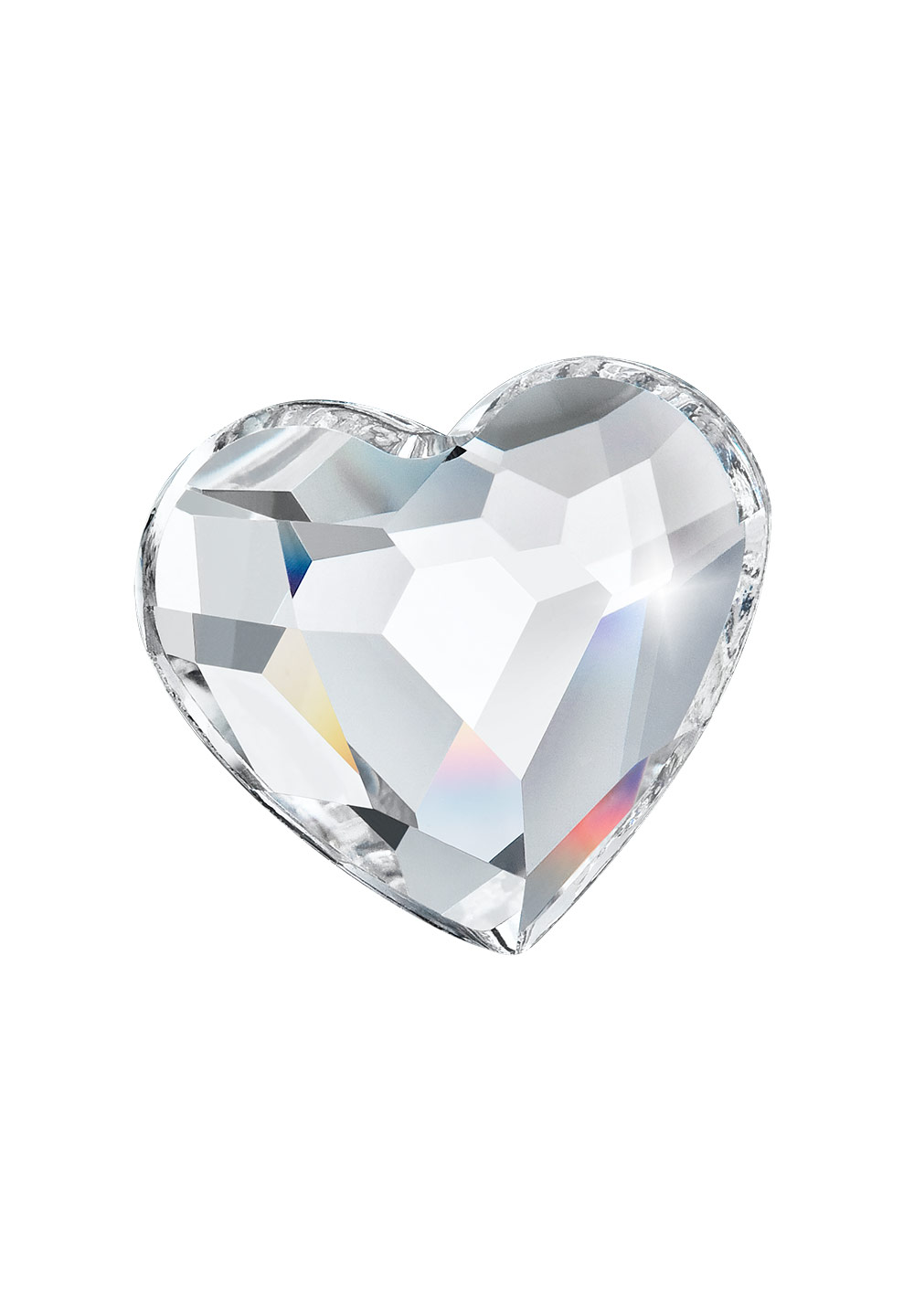 Preciosa Hot Fix Heart MAXIMA (438 18 301)-Crystal
