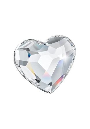 Preciosa Hot Fix Heart MAXIMA (438 18 301)-Crystal