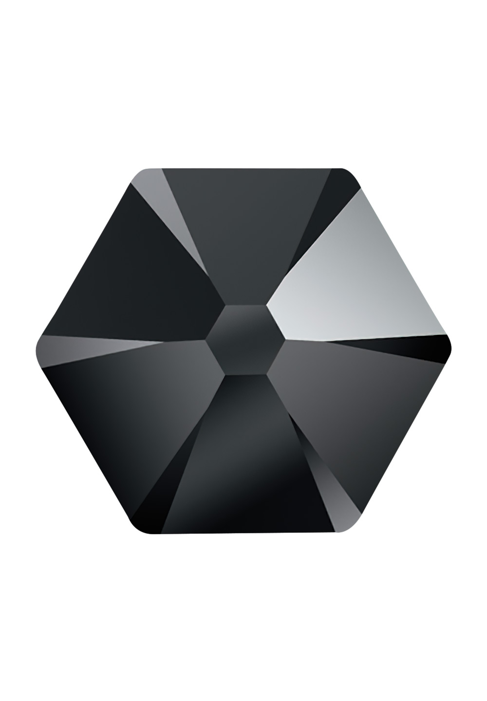 Preciosa Hot Fix Hexagon MAXIMA(438 31 220)-Jet