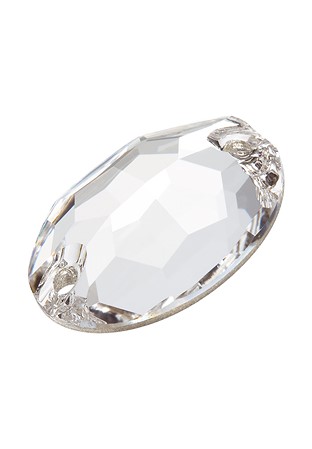 Preciosa Sew On Oval(438 62 301)-Crystal