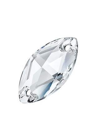 Preciosa Sew On Navette(438 64 301)-Crystal
