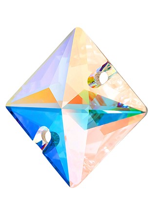 Preciosa Sew On Square(438 73 303)-Crystal AB