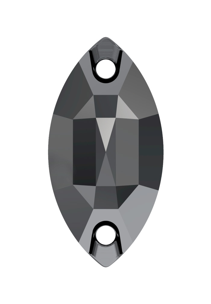 Lumilux Navette Sew On S020-Jet Hematite