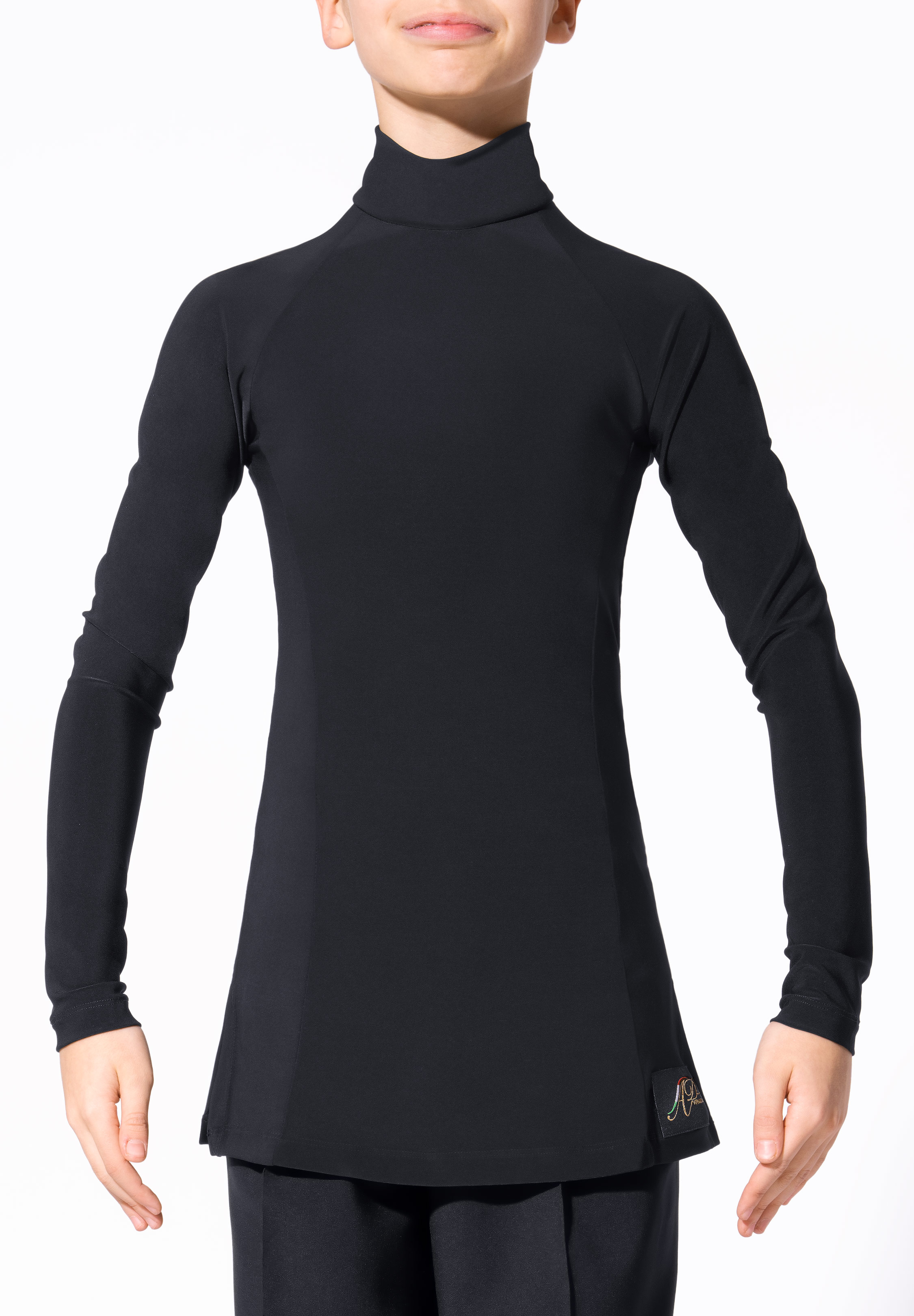 Armando Juvenile Turtleneck Long Sleeve Top B00068-Black