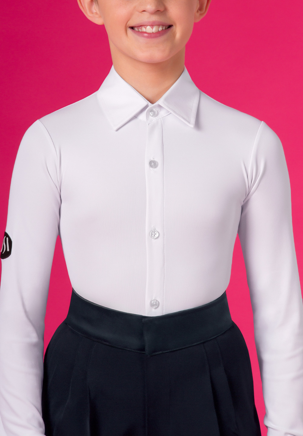 DSI Boys Buttoned Crepe Competition Shirt 1076-White