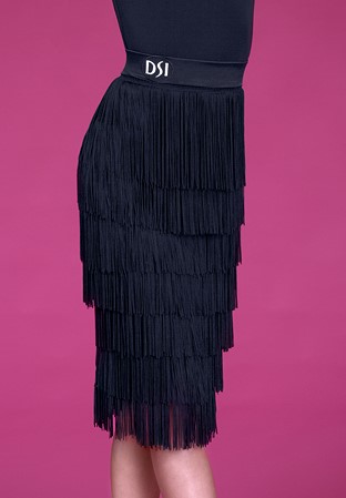 DSI Dee Fringe Juvenile Latin Skirt 3141-Black