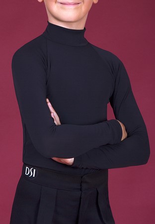 DSI Juvenile Raglan Polo Latin Shirt 3050-Black Crepe