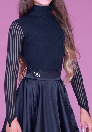 DSI Juvenile Stripes Leotard 1099-Black