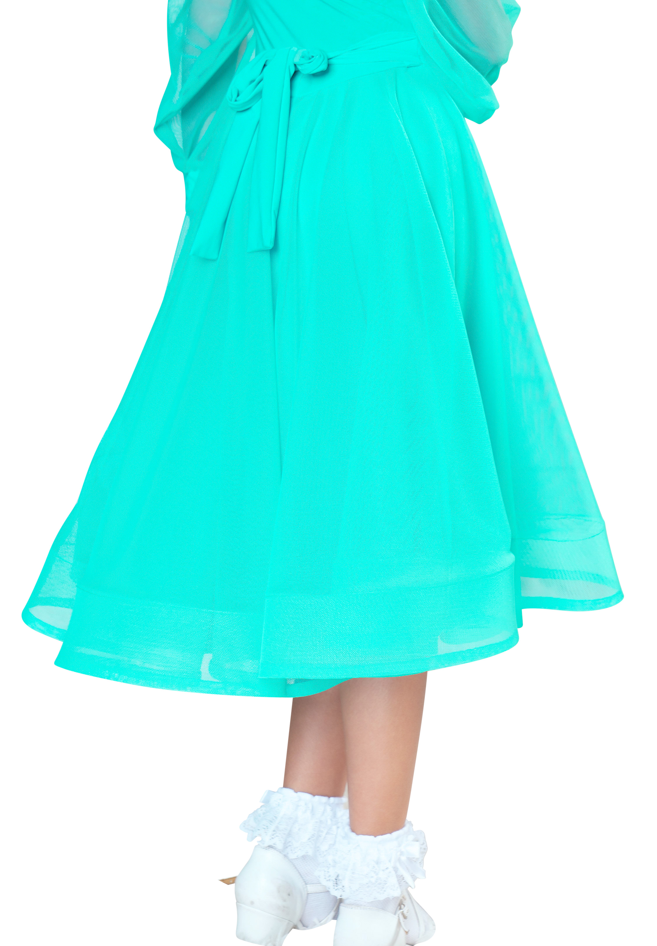 Dance America JRS2 Girls Long Mesh Dance Skirt Girls