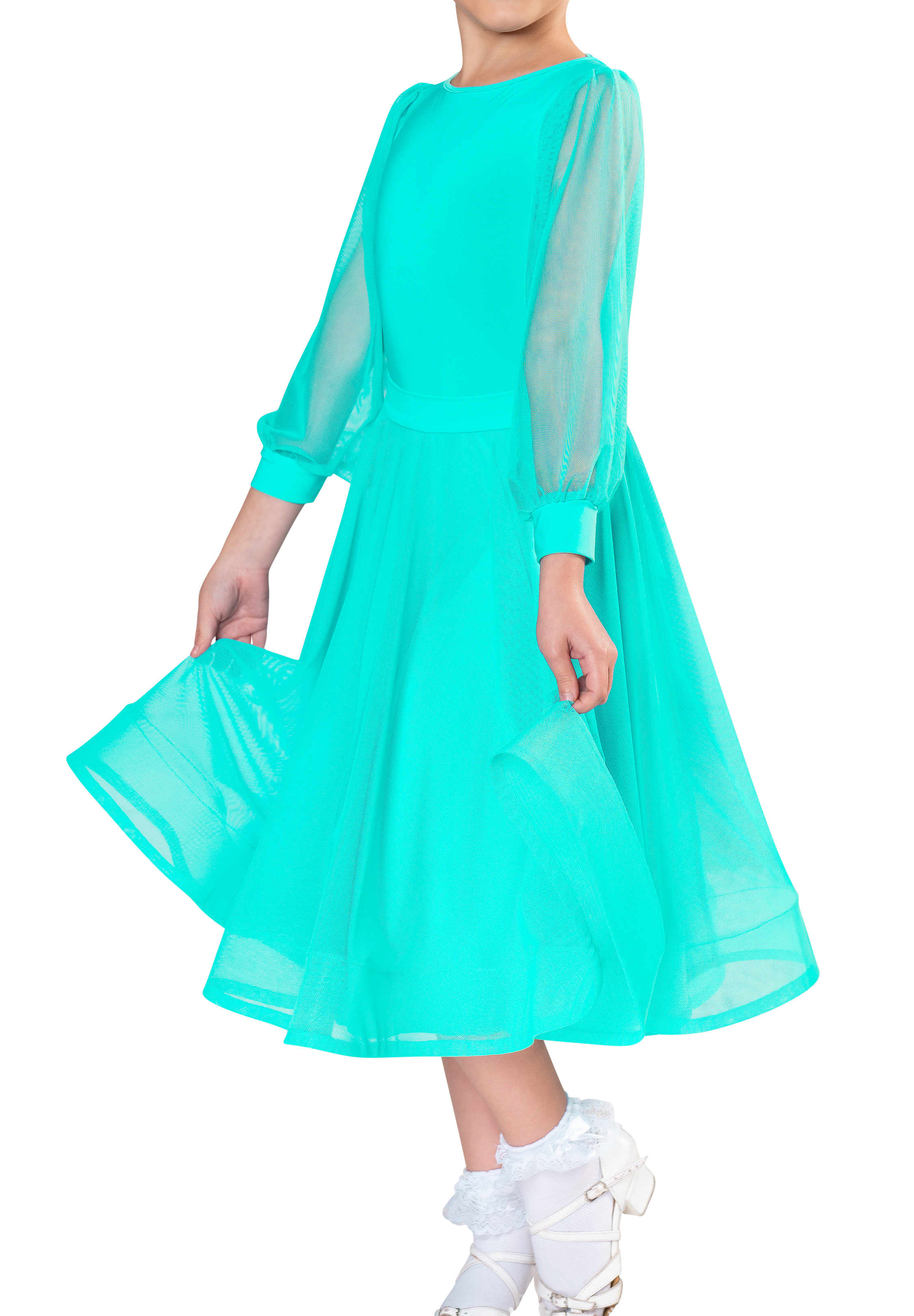 Dance America JRS2 Girls Long Mesh Dance Skirt Girls