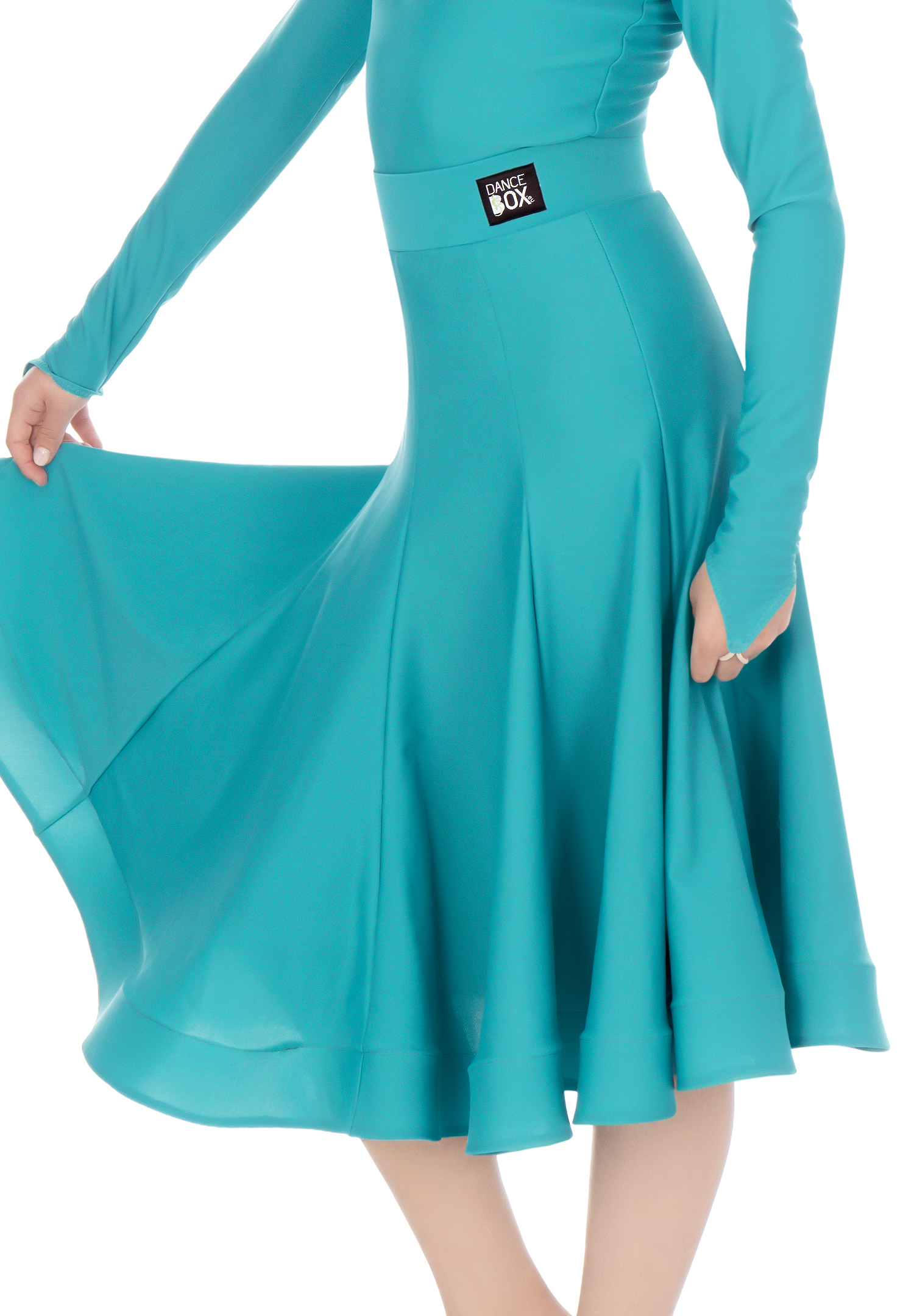 Dance Box Juvenile Britney Ballroom Skirt G20120010-02 Jade