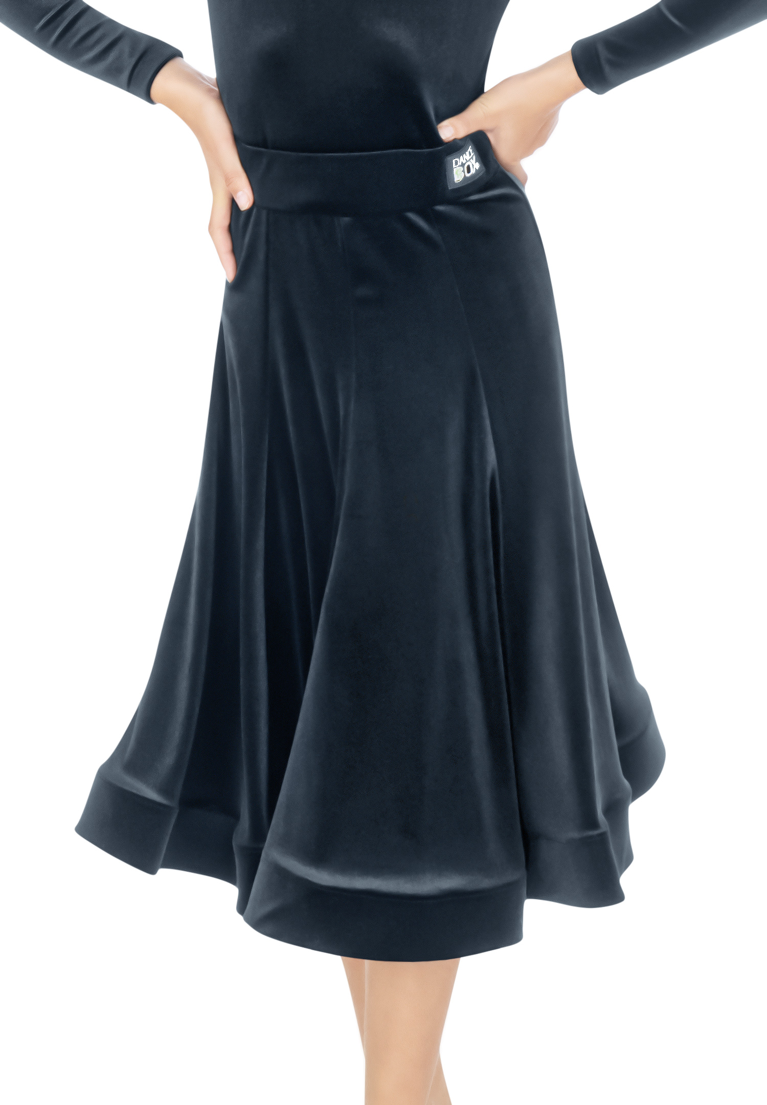 Dance Box Juvenile Lorde Velvet Ballroom Skirt G20120012-04 Hematite