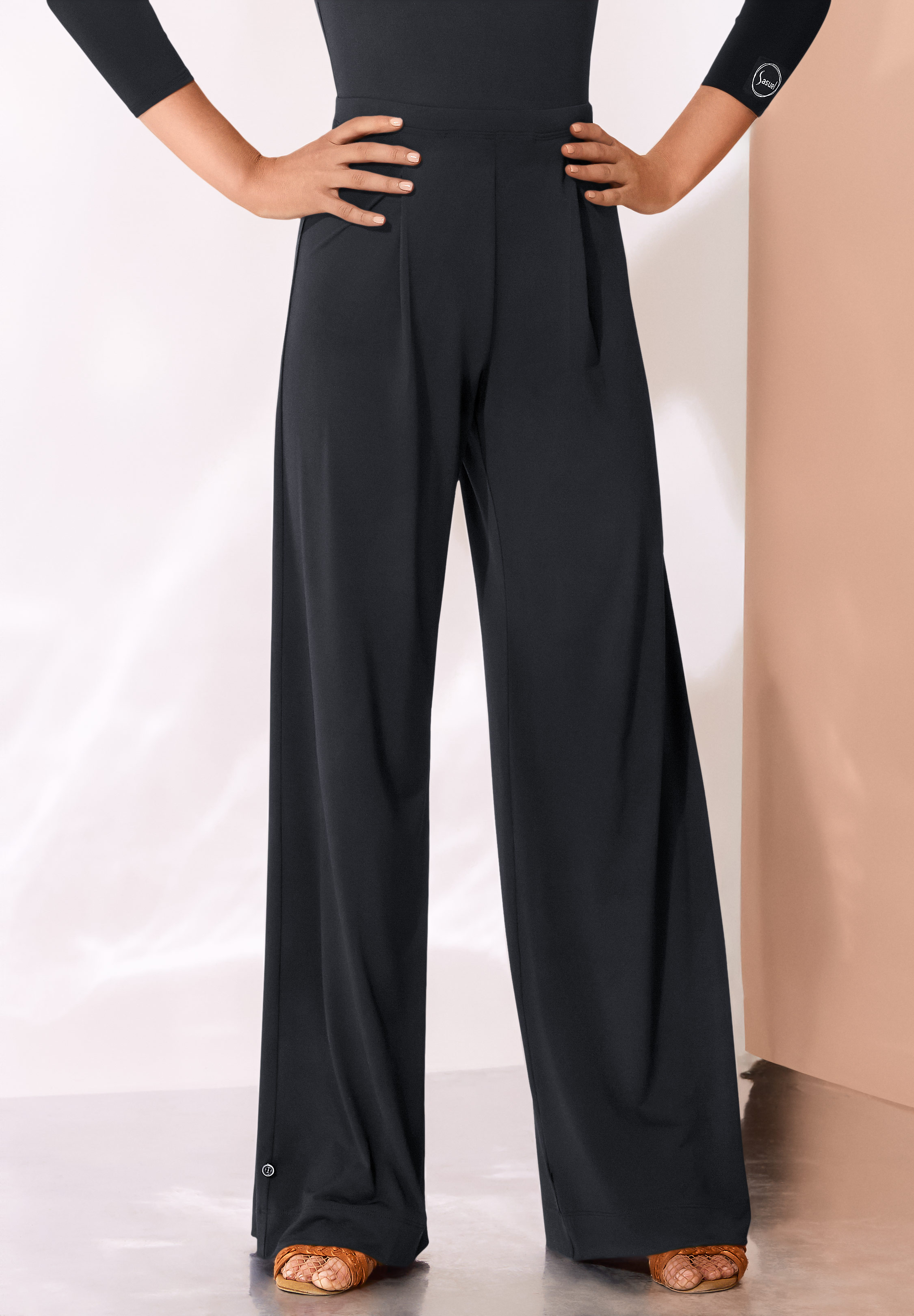 Sasuel Girls Jasmine Practice Trousers-Black Crepe