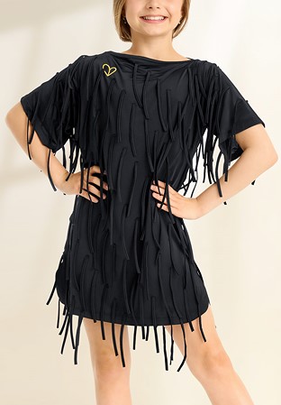 Gio Mio Melina Girls Latin Dress GM0886-Black