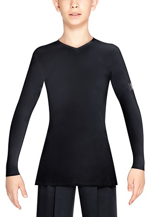 Sasuel Boys V Neck Practice Shirt-Black Crepe
