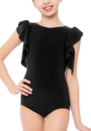 Sasuel Girls Practice Leotard Tania-Black Crepe