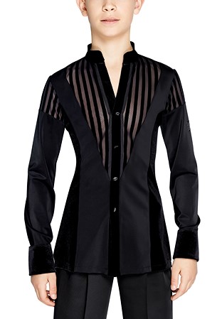 Sasuel Junior Latin Dance Shirt Daniel-Black