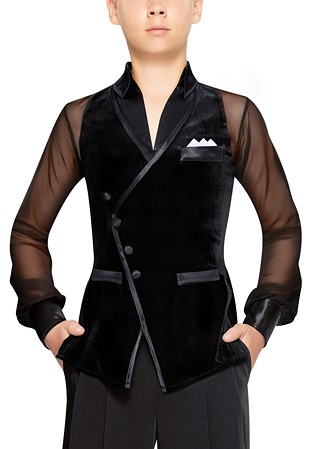Sasuel Junior Latin Shirt Dominik-Black