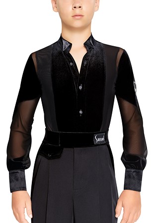 Sasuel Junior Latin Shirt Leo-Black
