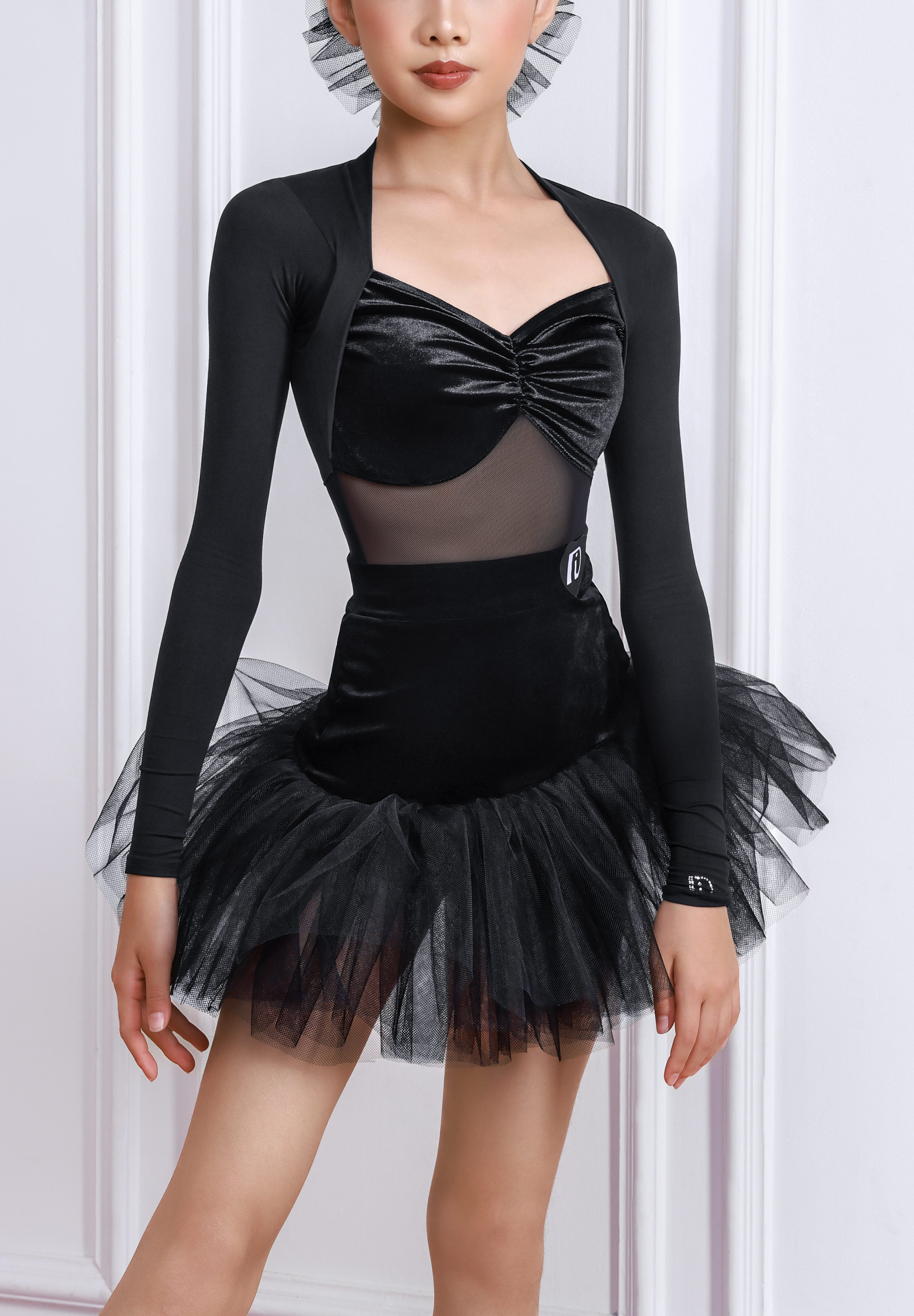 TID Girls Dance Top CL2460 & Skirt CL2458-Black