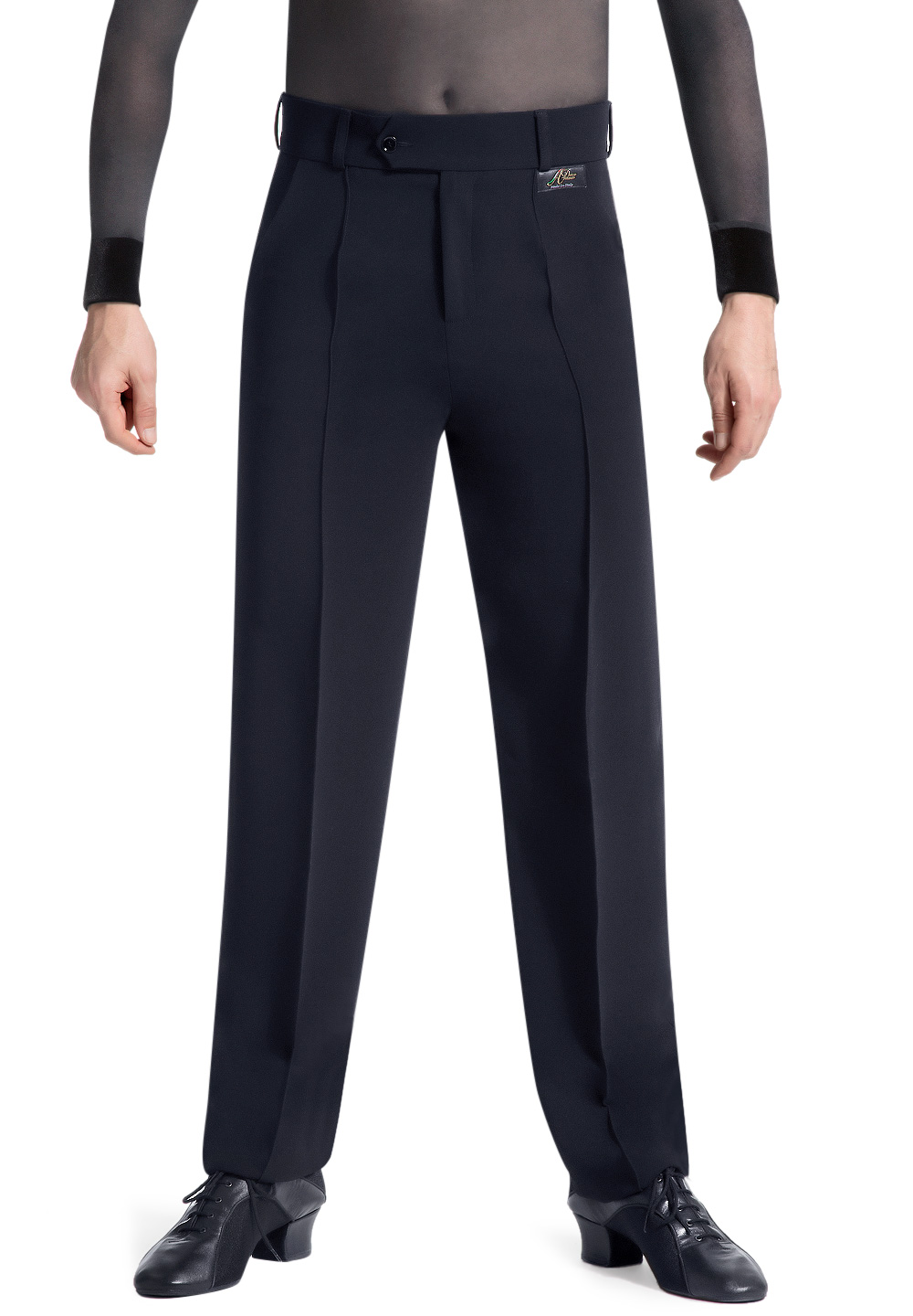 ENTRY LEVEL LATIN STRETCHY MENS DANCE COMPETITION TROUSERS BLACK 