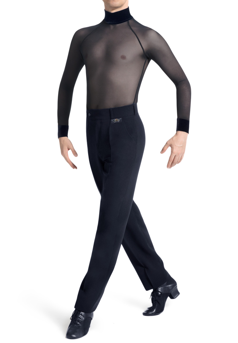 Armando Mens Sheer Mesh Velvet Collar Body Top 00076 Dancewear