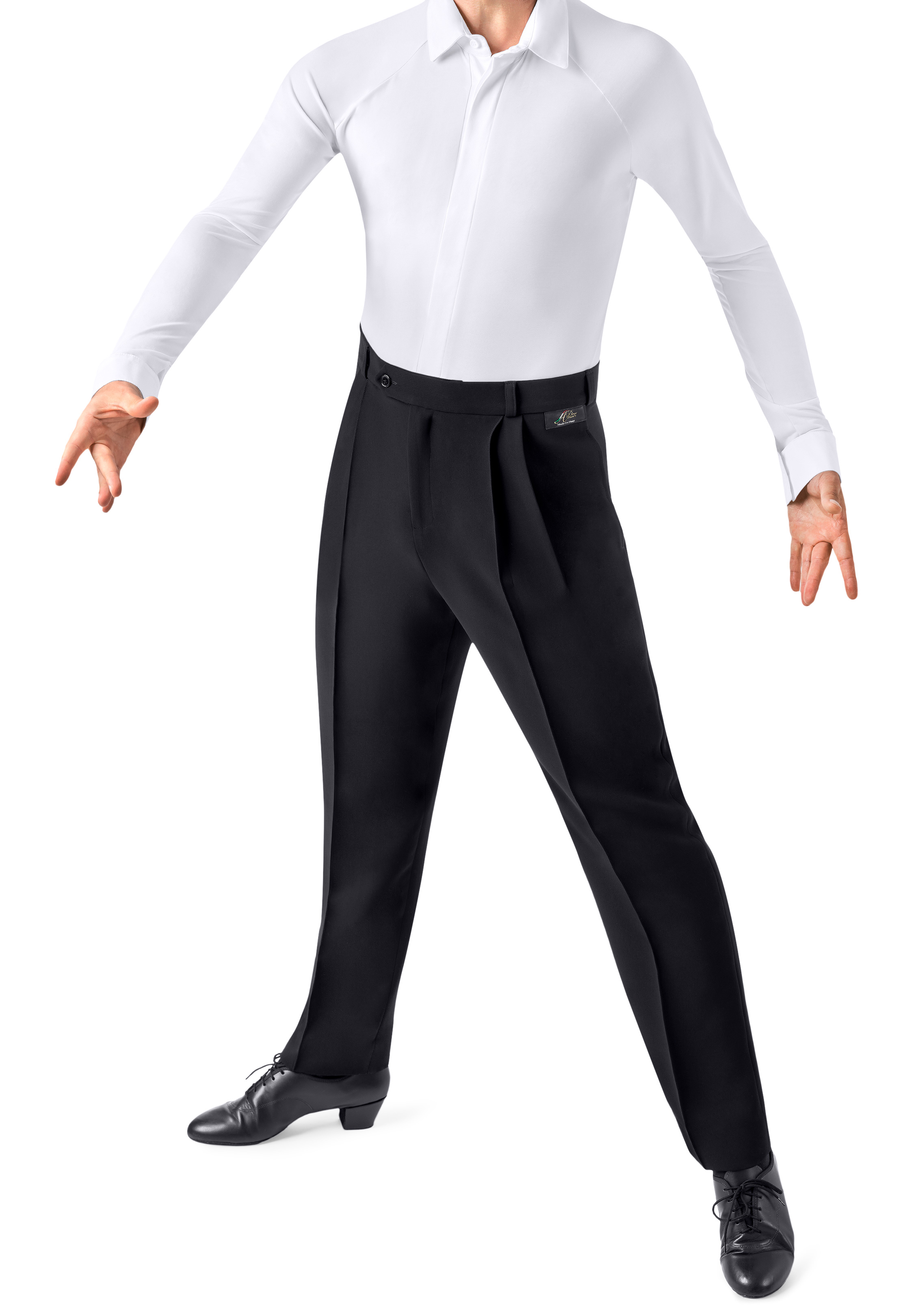 Armando Mens Slim Trousers w/ Double Pleats 00166 | Latin