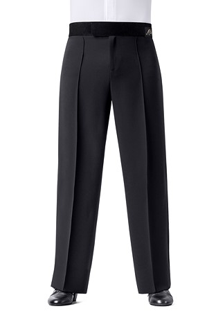 Armando Mens Velvet Binding Dance Trousers 00019-Black