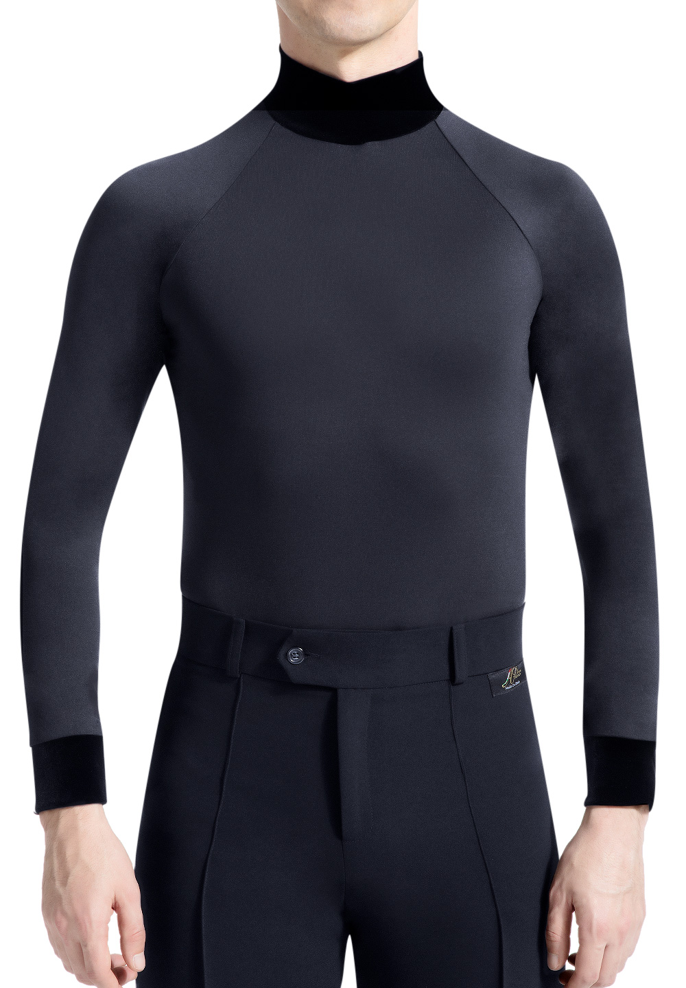 Armando Mens Velvet Collar Body Top 00074-Black