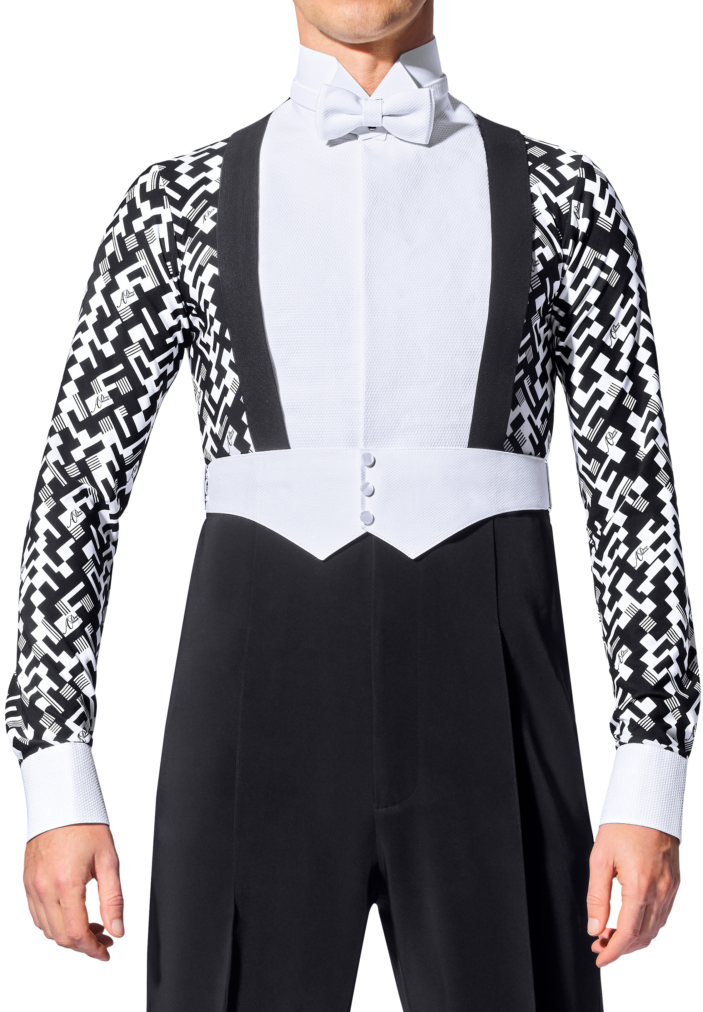 Armando Mens Zipped Standard Shirt 00199-Quadrato Print