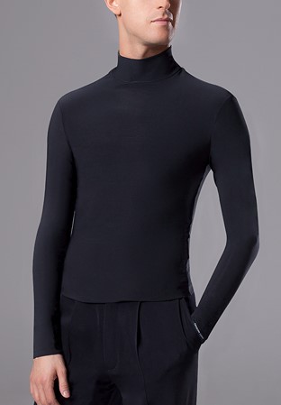 Chrisanne Clover Mens High Neck Top-Black