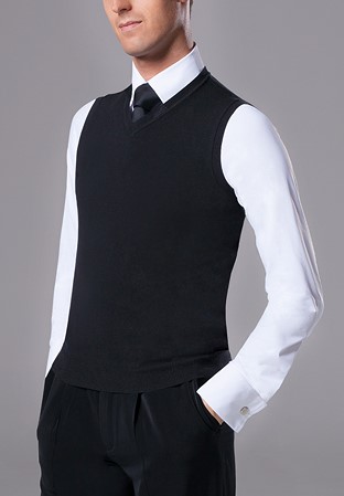 Chrisanne Clover Mens V Neck Vest-Black