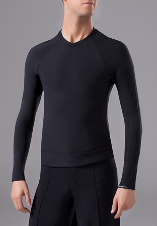 Chrisanne Clover Mens V Neck Top-Black