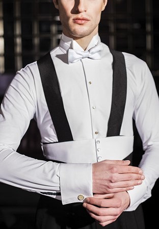Chrisanne Mens Ballroom Competition Shirt-White