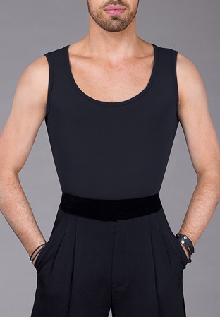 DSI Mens Crepe Latin Dance Vest 4058-Black