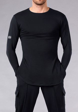 DSI Mens Dance Top With Thumb Hole 4027-Black