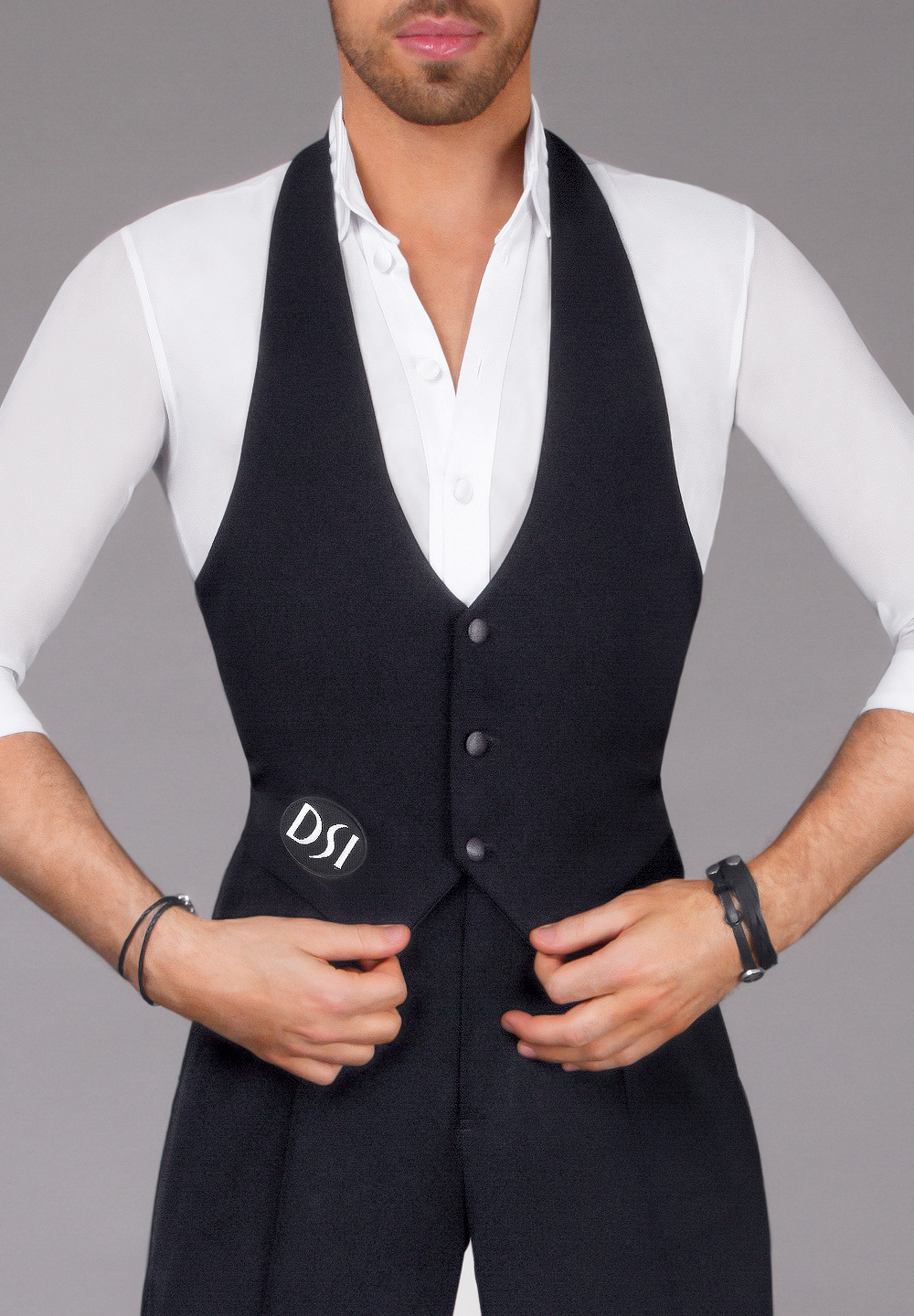 DSI Mens Gunnar Waistcoat 4021-Black Gabardine