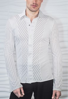 Dance America Mens Loose Fit Latin Shirt without Trunks MS20
