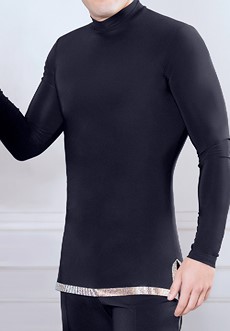 Dance America Mens Turtleneck Rhinestone Top MS6AR