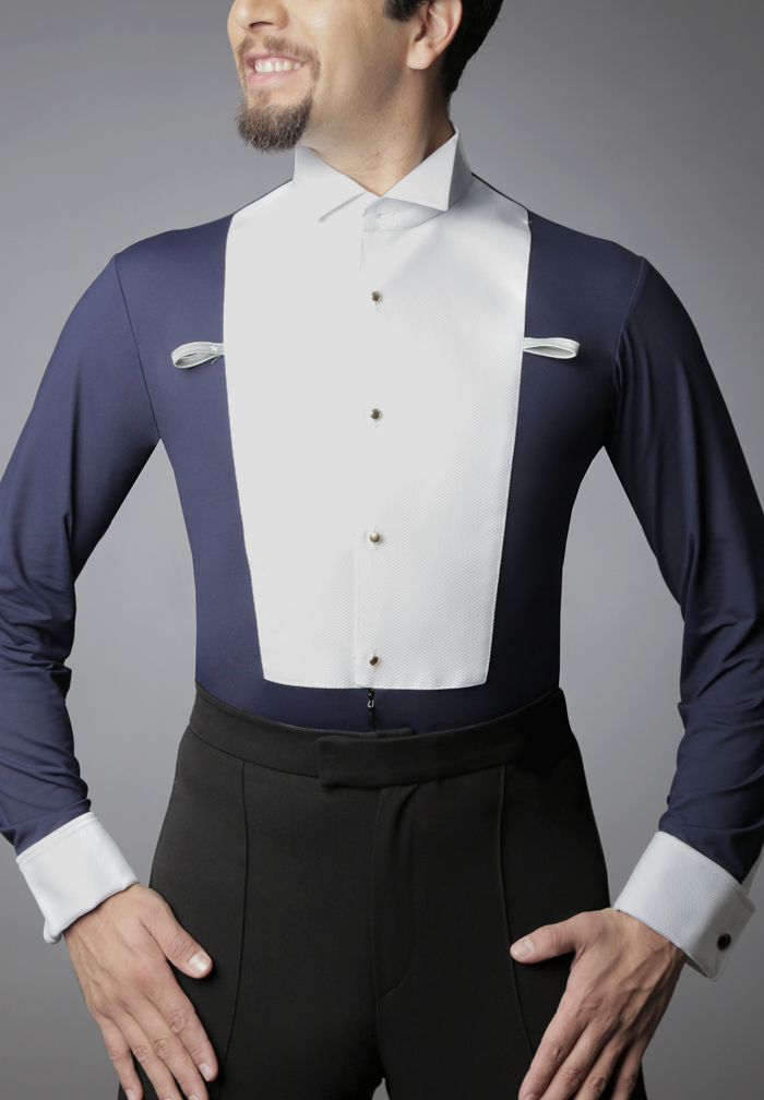 Dancemo Mens Ballroom Shirt with Builtin Collar 92014101 Dancewear