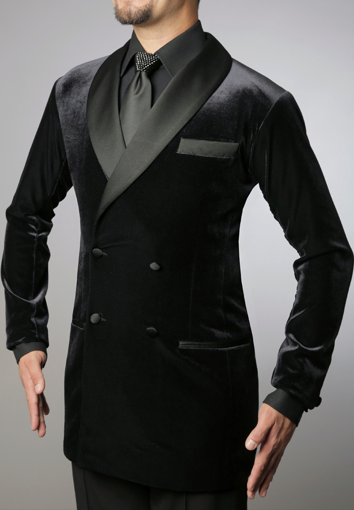 Dancemo Mens Double-breasted Ballroom Dance Jacket Dancewear