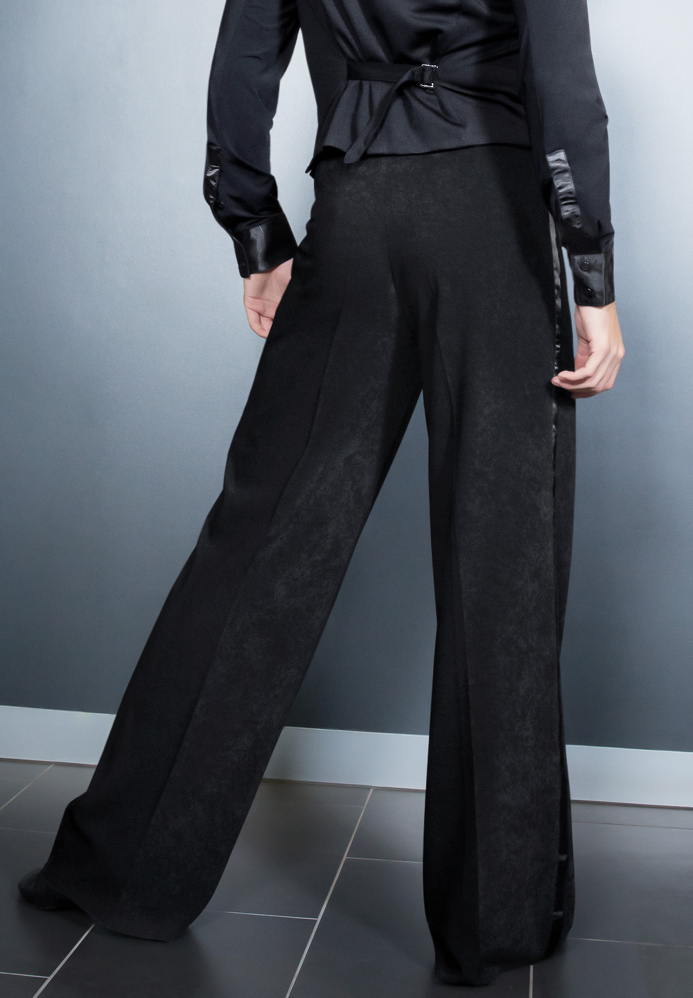 Je Dor Mens Ballroom Pants w/ Satin B12019 Dancewear