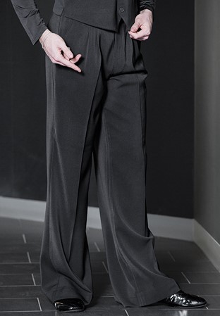 Je Dor Mens Basic Ballroom Pants w/out Satin B3551C-Black