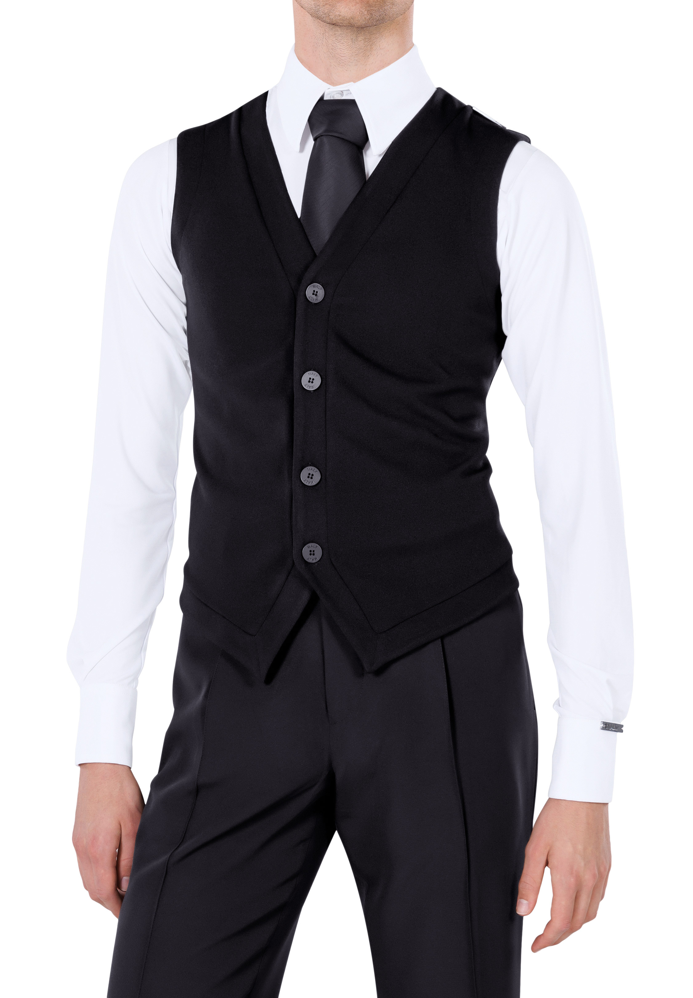 Maly Mens Ballroom Vest MF232301-Black