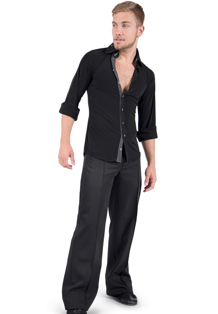 Maly Mens Dance Shirt with Contrast MF72203 Dancewear