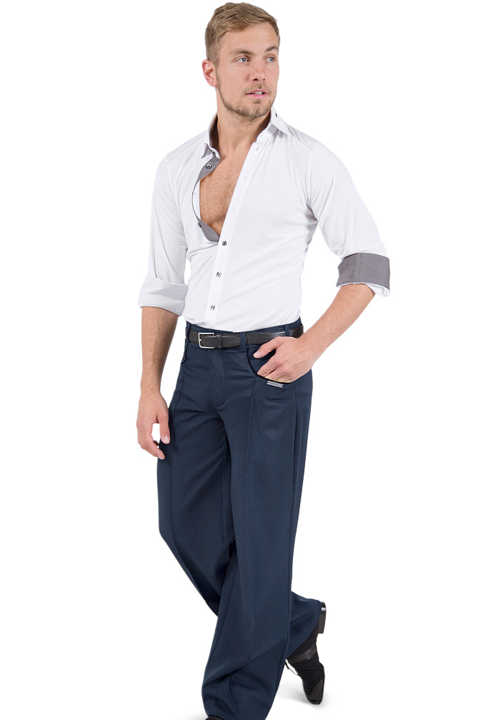 Maly Mens Dance Shirt with Contrast MF72203 Dancewear